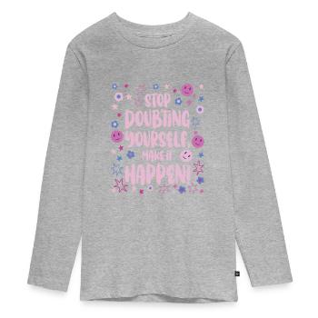 Test Day Flower Test Exam pour les enseignants et les étudiants - T-shirt manches longues Premium Ado - gris chiné - Devant