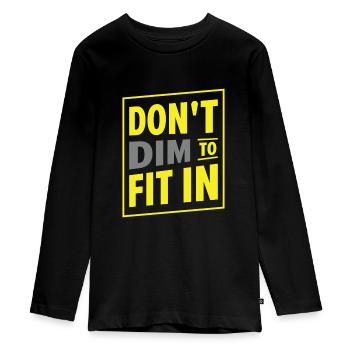 Inspirational Positive Thinker Self-care Motivator - Teenager Premium Organic Long Sleeve Shirt - black - Front - AI Model Kid Female (0cm)