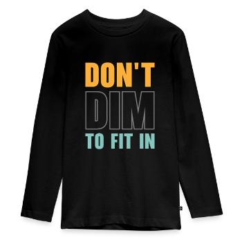 Inspirational Positive Thinker Self-care Motivator - Teenager Premium Organic Long Sleeve Shirt - black - Front - AI Model Kid Female (0cm)