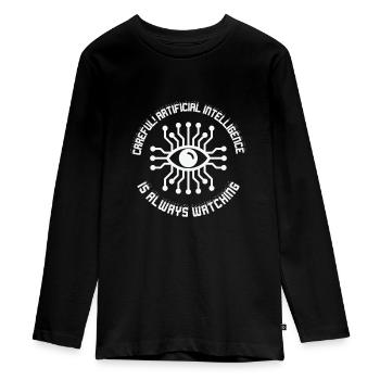 Künstliche Intelligenz Programmierung - Teenager Premium Bio Langarmshirt - Schwarz - Vorne - AI Model Kid Female (0cm)
