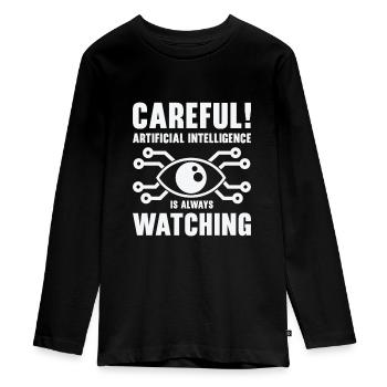 Künstliche Intelligenz Programmierung - Teenager Premium Bio Langarmshirt - Schwarz - Vorne - AI Model Kid Female (0cm)