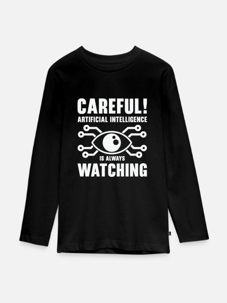 Künstliche Intelligenz Programmierung - Teenager Premium Bio Langarmshirt - Schwarz