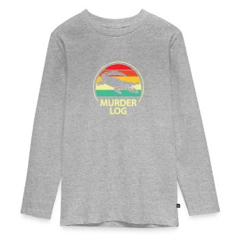 Murder Log - Teenager Premium Organic Long Sleeve Shirt - heather grey - Front