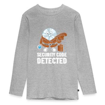 Network And Computer Security Hard Disc Detective - Teenager Premium Organic Long Sleeve Shirt - heather grey - Front