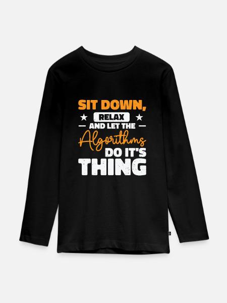 Computer Algorithmus Programmierer Künstliche - Teenager Premium Bio Langarmshirt - Schwarz