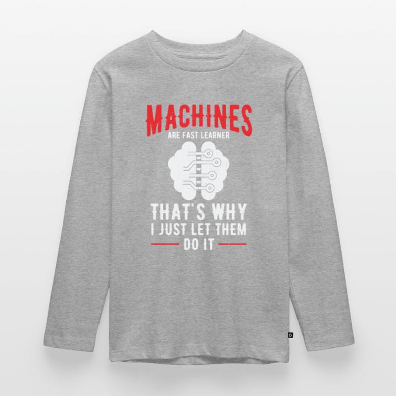 Machine Learning Artificial Intelligence AI Teenager Premium Organic Long Sleeve Shirt