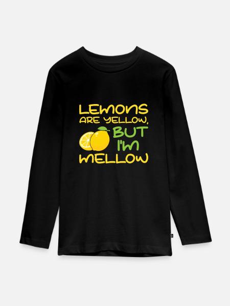 Lemoniada z owoców cytryny Cytrusy - Ekologiczna młodzieżowa koszulka z długim rękawem Premium - czarny