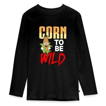 culture du maïs cultures agriculture - T-shirt manches longues Premium Ado - noir - Devant - AI Model Kid Female (0cm)