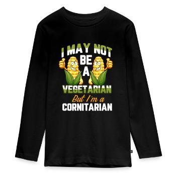 culture du maïs cultures agriculture - T-shirt manches longues Premium Ado - noir - Devant - AI Model Kid Female (0cm)