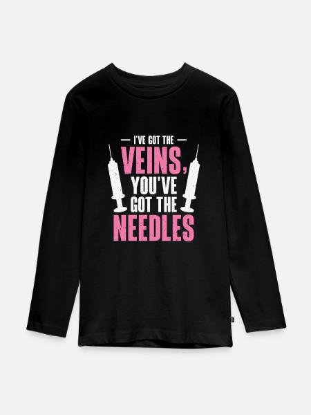 Phlebotomist Phlebotomie Krankenschwester Tech - Teenager Premium Bio Langarmshirt - Schwarz