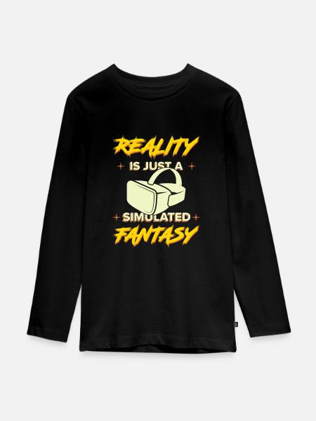 Simulation Fantasie Realität Science Fiction - Teenager Premium Bio Langarmshirt - Schwarz