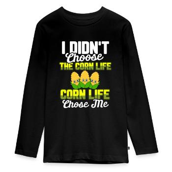 culture du maïs cultures agriculture - T-shirt manches longues Premium Ado - noir - Devant - AI Model Kid Female (0cm)