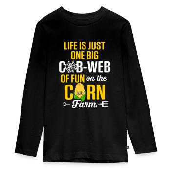 culture du maïs cultures agriculture - T-shirt manches longues Premium Ado - noir - Devant - AI Model Kid Female (0cm)