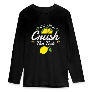 Test Day Teacher Testing Day School Staar Test - Teenager Premium Organic Long Sleeve Shirt - black - Front - AI Model Kid Female (0cm)