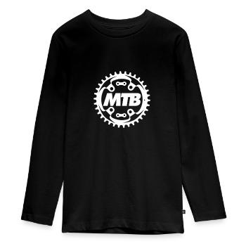 MTB - Teenager Premium Bio Langarmshirt - Schwarz - Vorne - AI Model Kid Female (0cm)