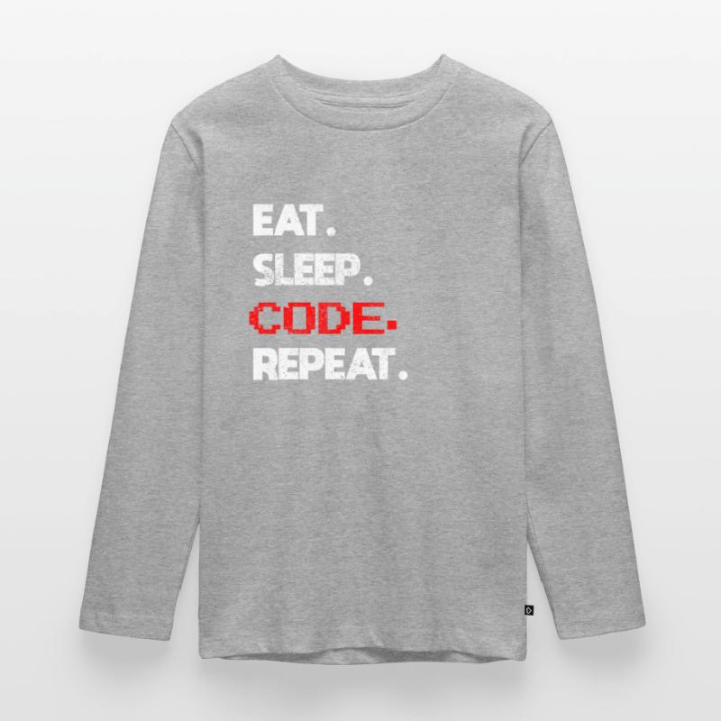Coder Programmierer Teenager Premium Bio Langarmshirt