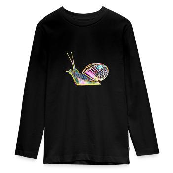 slug - Teenager Premium Organic Long Sleeve Shirt - black - Front - AI Model Kid Female (0cm)