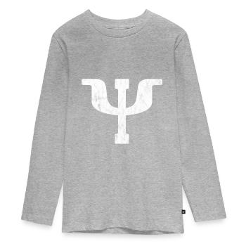 psychologie - T-shirt manches longues Premium Ado - gris chiné - Devant