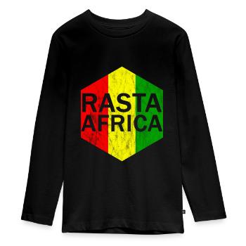 Rasta Afrique - T-shirt manches longues Premium Ado - noir - Devant - AI Model Kid Female (0cm)