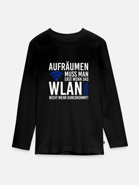 Lustig - Teenager Premium Bio Langarmshirt - Schwarz