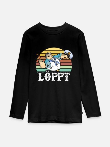 Loppt Sailor - Teenager Premium Bio Langarmshirt - Schwarz