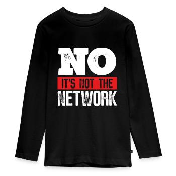 Network Engineer Its not the Computer Server - Teenager Premium Organic Long Sleeve Shirt - black - Front - AI Model Kid Female (0cm)