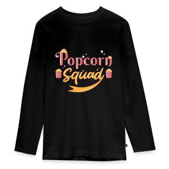 Pop-corn - T-shirt manches longues Premium Ado - noir - Devant - AI Model Kid Female (0cm)