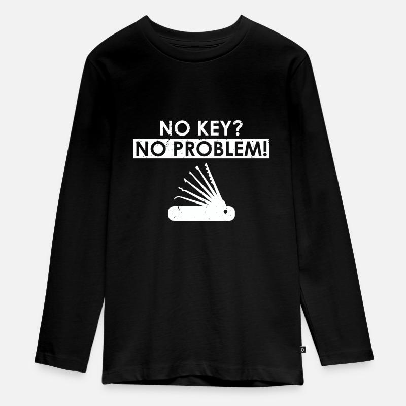 Lockpicking Lock Picking Aufsperrdienst Designs - Teenager Premium Bio Langarmshirt - Schwarz