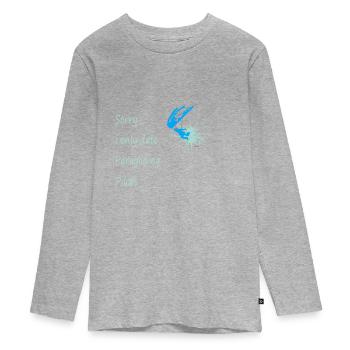 Estimado parapente fecha parapente divertido - Camiseta ecológica prémium de manga larga para adolescentes - gris jaspeado - delante