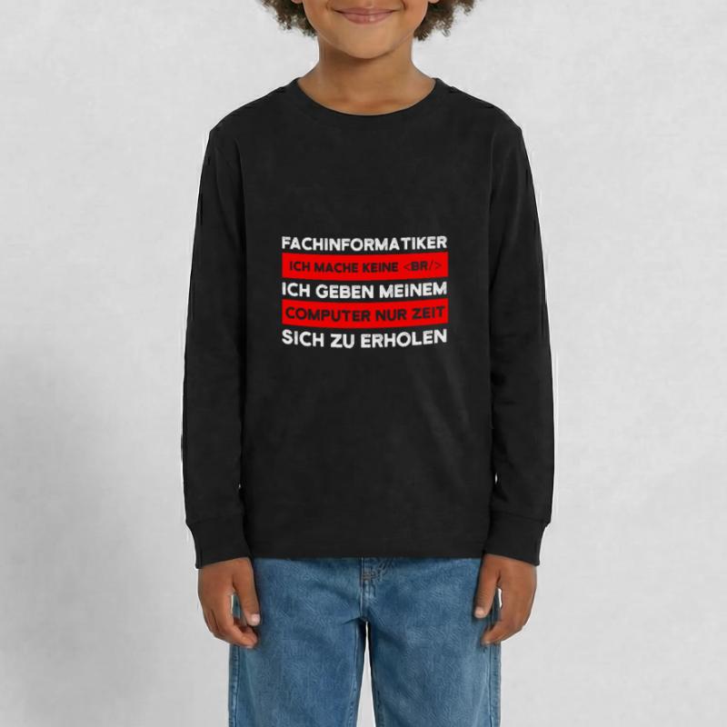 Fachinformatiker Beruf Coder Geschenk Teenager Premium Bio Langarmshirt