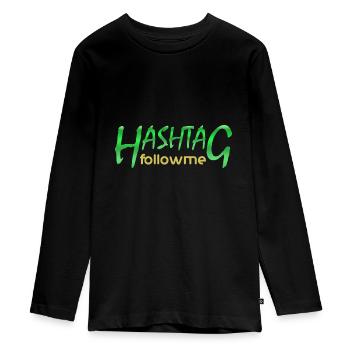 Suivez-moi - T-shirt manches longues Premium Ado - noir - Devant - AI Model Kid Female (0cm)