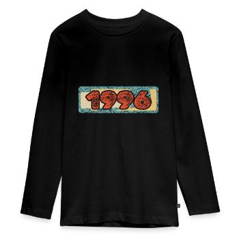 1996 - Teenager Premium Organic Long Sleeve Shirt - black - Front - AI Model Kid Female (0cm)
