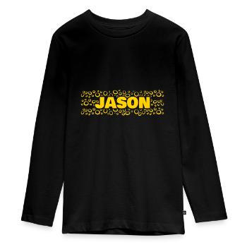 Prénom Jason - T-shirt manches longues Premium Ado - noir - Devant - AI Model Kid Female (0cm)