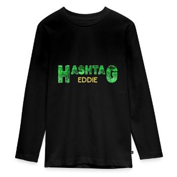 Eddie dans le rôle d’Eddie - T-shirt manches longues Premium Ado - noir - Devant - AI Model Kid Female (0cm)