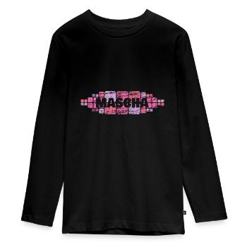 Mutti Mascha - Teenager Premium Bio Langarmshirt - Schwarz - Vorne - AI Model Kid Female (0cm)