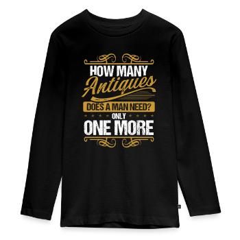 Antique Collector Antiquing Wax Treasure Hunter - Teenager Premium Organic Long Sleeve Shirt - black - Front - AI Model Kid Female (0cm)