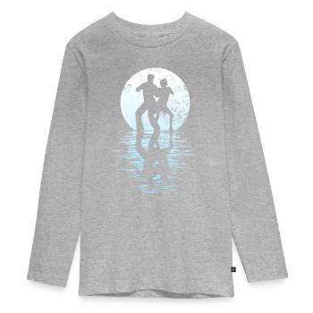 Dancers Dance Couple Dancing, Dance Rumba Fox Tango Salsa - Teenager Premium Organic Long Sleeve Shirt - heather grey - Front