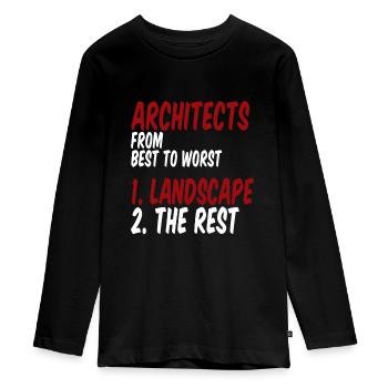 Les architectes du meilleur au pire 1. Paysage 4 - T-shirt manches longues Premium Ado - noir - Devant - AI Model Kid Female (0cm)