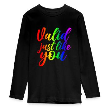 Valide comme vous 4 - T-shirt manches longues Premium Ado - noir - Devant - AI Model Kid Female (0cm)