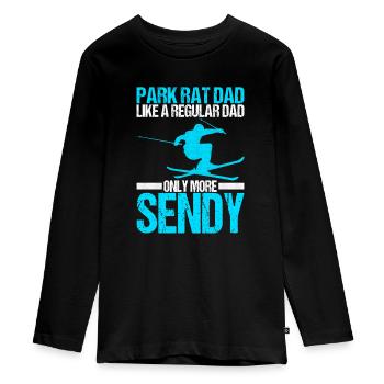 Skiers - Teenager Premium Organic Long Sleeve Shirt - black - Front - AI Model Kid Female (0cm)