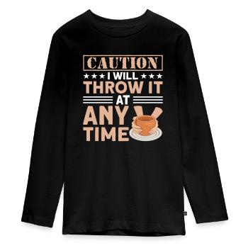 Töpfern Töpfer Töpferei Pottery - Teenager Premium Bio Langarmshirt - Schwarz - Vorne - AI Model Kid Female (0cm)