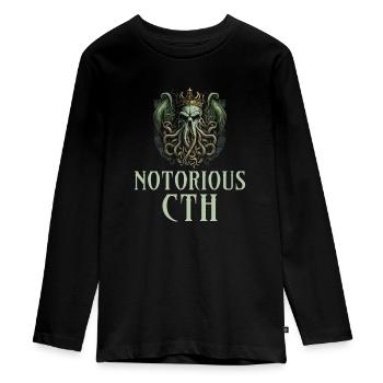 Notorious Cthulhu - Teenager Premium Bio Langarmshirt - Schwarz - Vorne - AI Model Kid Female (0cm)