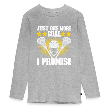 Lacrosse - T-shirt manches longues Premium Ado - gris chiné - Devant
