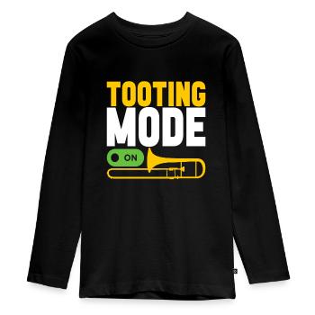 Posaune Trombone - T-shirt manches longues Premium Ado - noir - Devant - AI Model Kid Female (0cm)