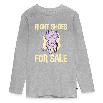 Bonnes chaussures à vendre 2 - T-shirt manches longues Premium Ado - gris chiné - Devant