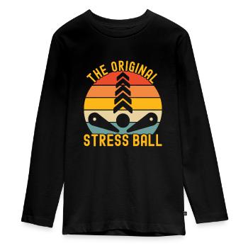 Pinball Flipper - Teenager Premium Organic Long Sleeve Shirt - black - Front - AI Model Kid Female (0cm)