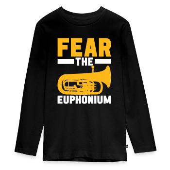 Euphonium Euphoniste - T-shirt manches longues Premium Ado - noir - Devant - AI Model Kid Female (0cm)