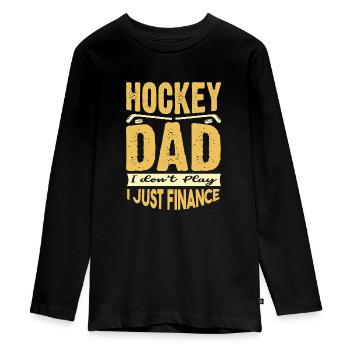 Papa - T-shirt manches longues Premium Ado - noir - Devant - AI Model Kid Female (0cm)