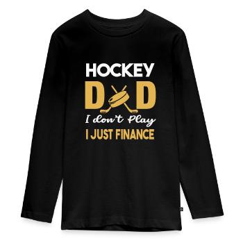 Papa - T-shirt manches longues Premium Ado - noir - Devant - AI Model Kid Female (0cm)