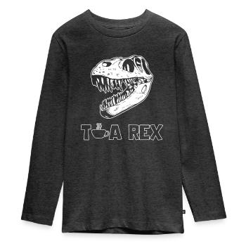 Science, Nerd, Physique, Étudiant, Blagues, Geek - T-shirt manches longues Premium Ado - anthracite chiné - Devant - AI Model Kid Female (0cm)